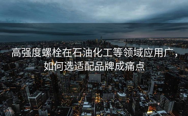 高强度螺栓在石油化工等领域应用广，如何选适配品牌成痛点