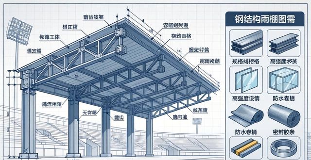 钢结构雨棚定额_球场雨棚应用领域分类_球场雨棚材料分类